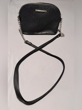 Steve Madden Quilted Crossbody Bag in Black with Chain Strap